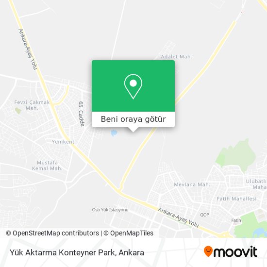 Yük Aktarma Konteyner Park harita