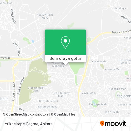 Yükseltepe Çeşme harita