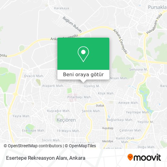 Esertepe Rekreasyon Alanı harita