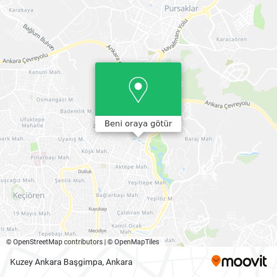 Kuzey Ankara Başgimpa harita
