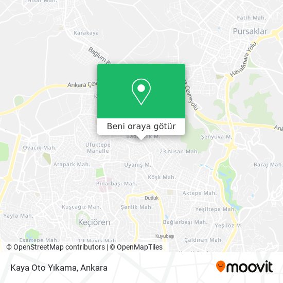 Kaya Oto Yıkama harita