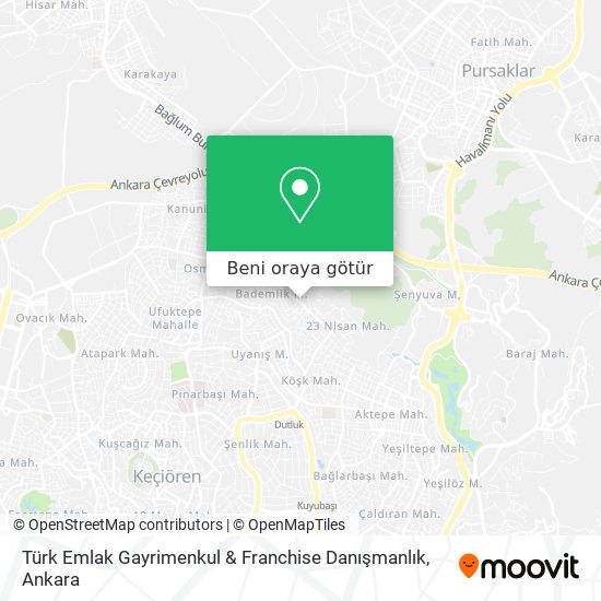 Türk Emlak Gayrimenkul & Franchise Danışmanlık harita