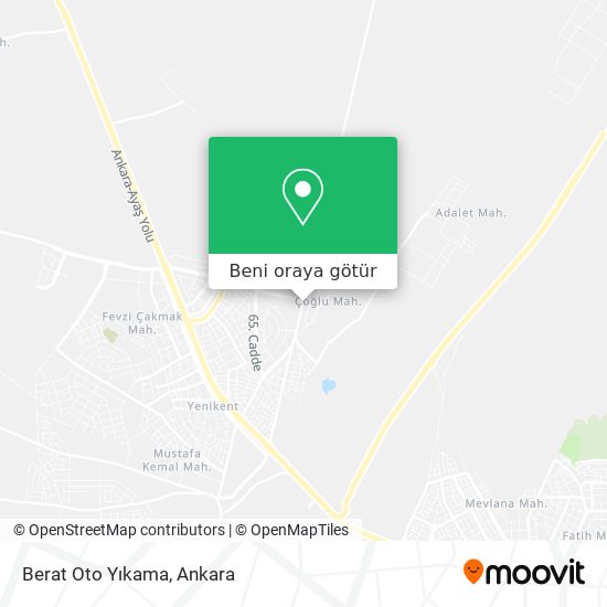 Berat Oto Yıkama harita