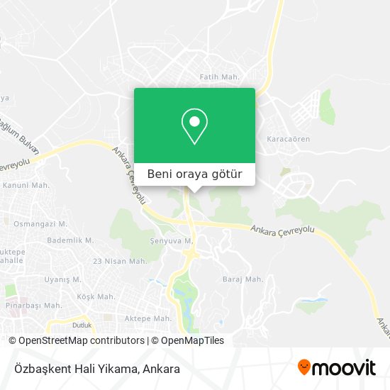 Özbaşkent Hali Yikama harita