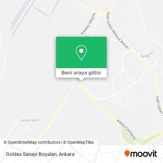 Goldex Sanayi Boyaları harita