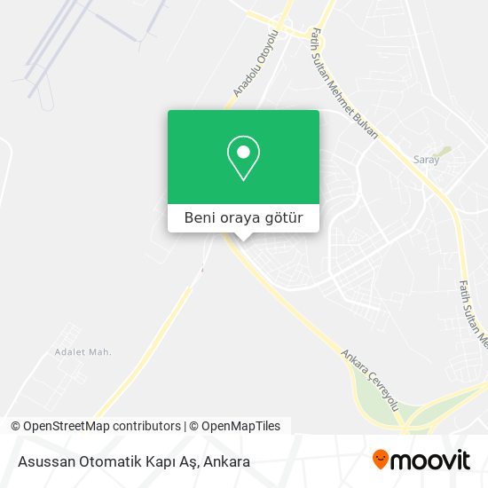 Asussan Otomatik Kapı Aş harita