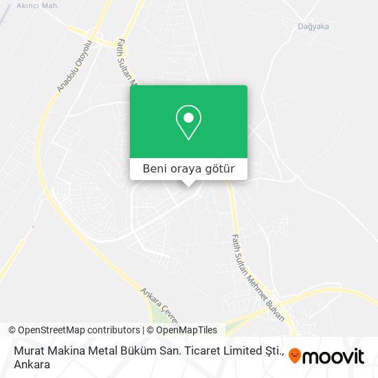 Murat Makina Metal Büküm San. Ticaret Limited Şti. harita