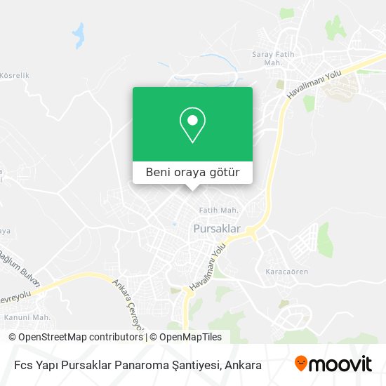 Fcs Yapı Pursaklar Panaroma Şantiyesi harita