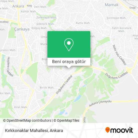 Kırkkonaklar Mahallesi harita