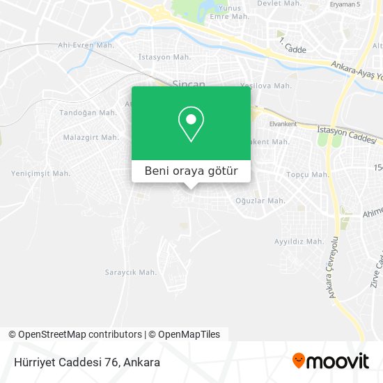 Hürriyet Caddesi 76 harita