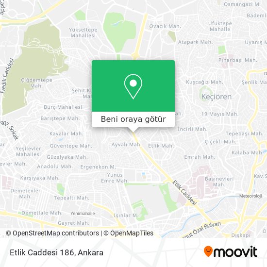 Etlik Caddesi 186 harita