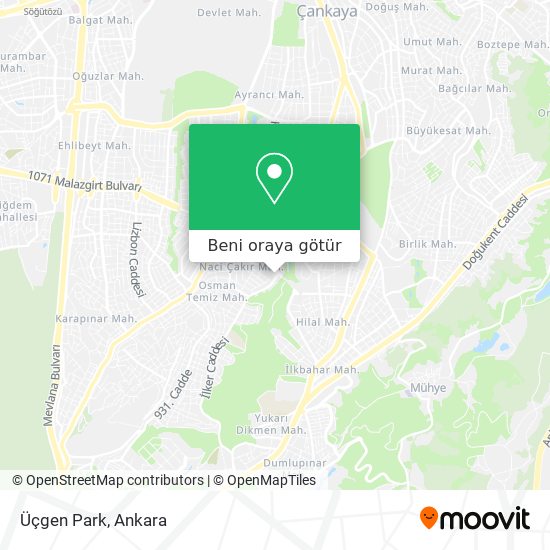 Üçgen Park harita