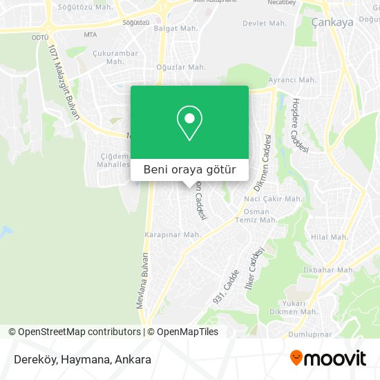 Dereköy, Haymana harita