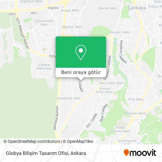 Globya Bilişim Tasarım Ofisi harita