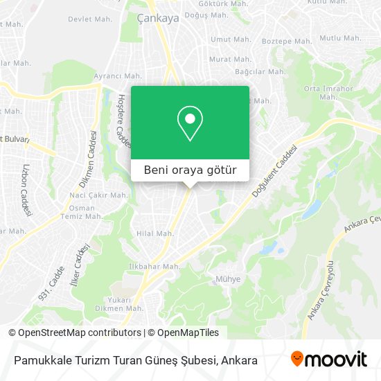 Pamukkale Turizm Turan Güneş Şubesi harita