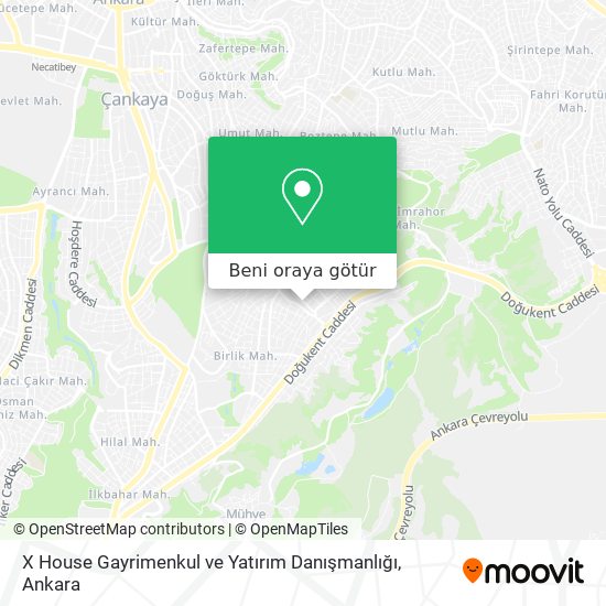 X House Gayrimenkul ve Yatırım Danışmanlığı harita