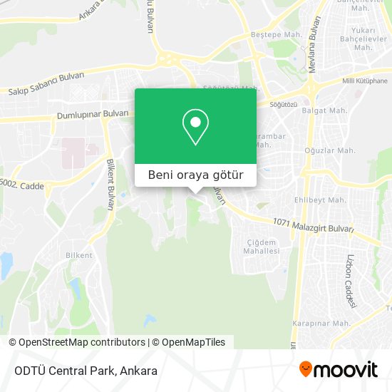 ODTÜ Central Park harita