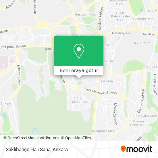 Saklıbahçe Halı Saha harita