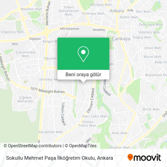 Sokullu Mehmet Paşa İlköğretim Okulu harita