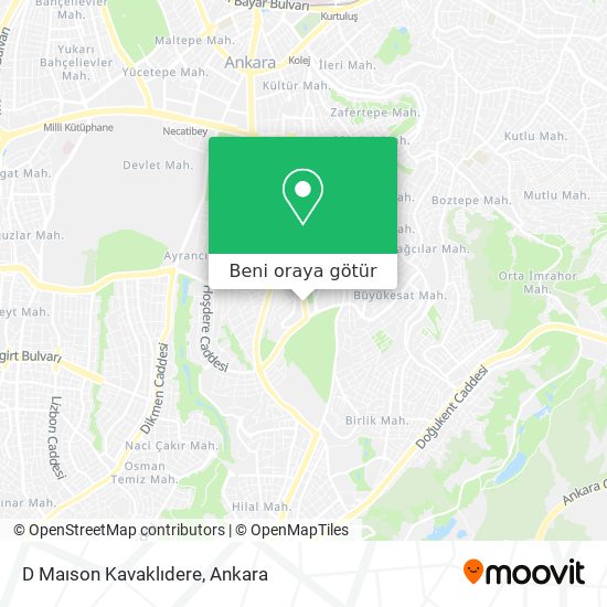 D Maıson Kavaklıdere harita