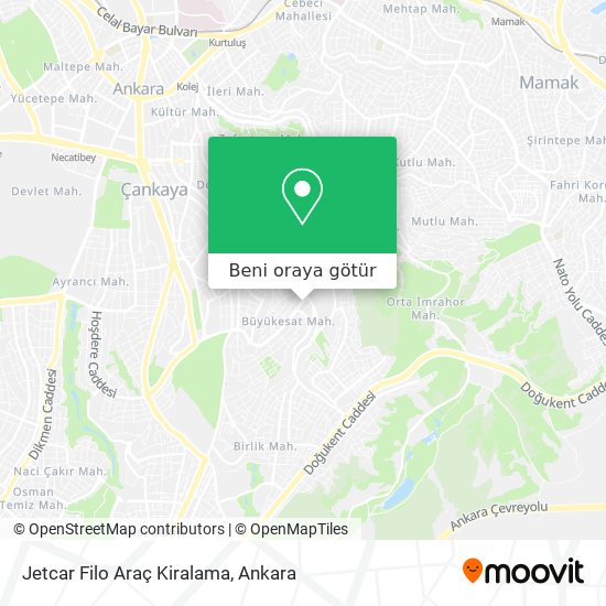 Jetcar Filo Araç Kiralama harita