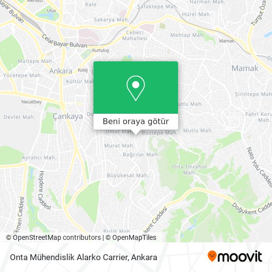 Onta Mühendislik Alarko Carrier harita