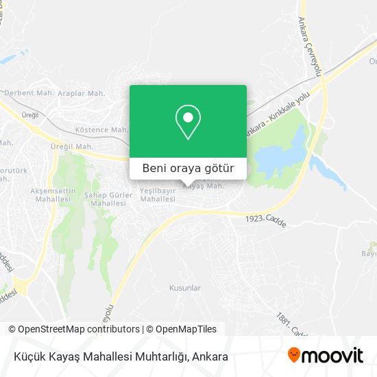 Küçük Kayaş Mahallesi Muhtarlığı harita