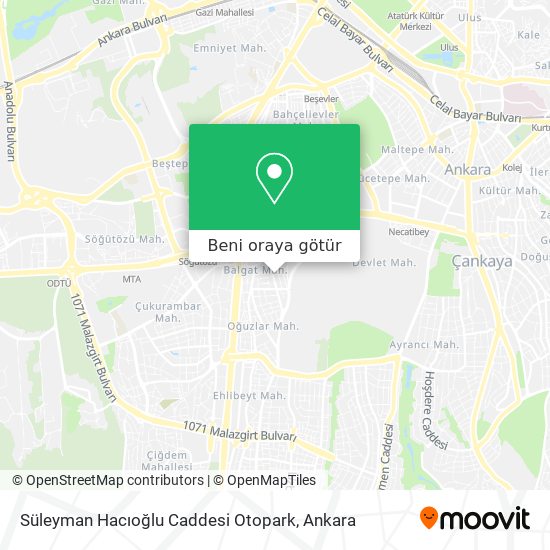 Süleyman Hacıoğlu Caddesi Otopark harita