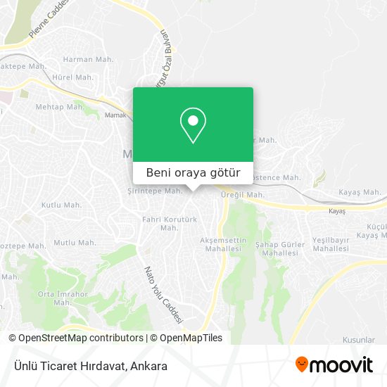 Ünlü Ticaret Hırdavat harita