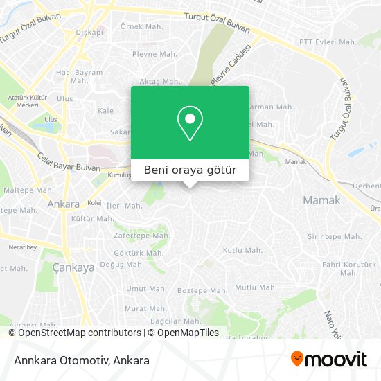 Annkara Otomotiv harita