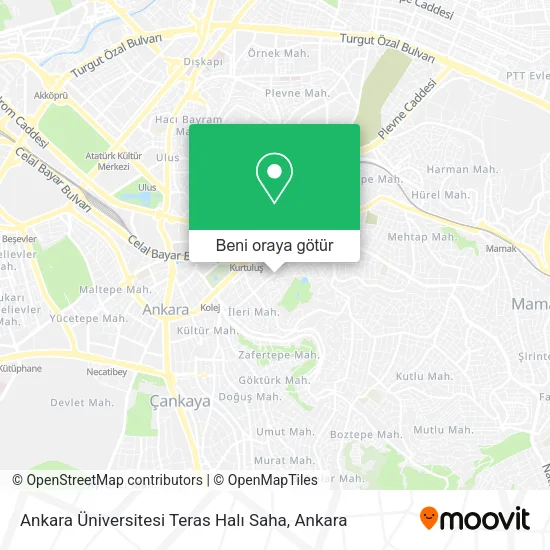 Ankara Üniversitesi Teras Halı Saha harita