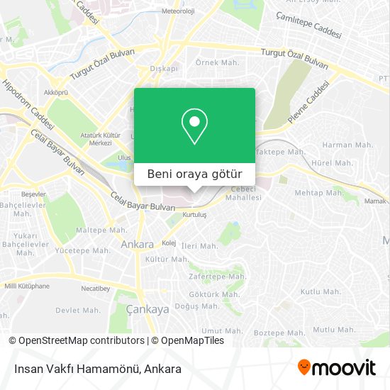 Insan Vakfı Hamamönü harita