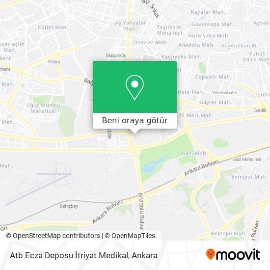 Atb Ecza Deposu İtriyat Medikal harita