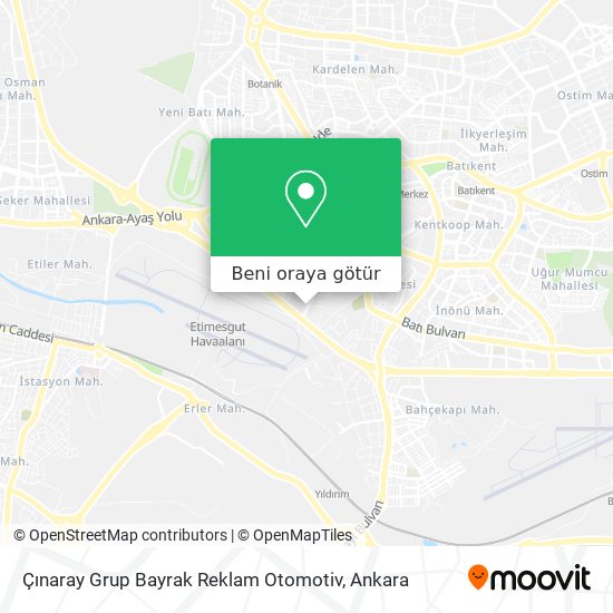 Çınaray Grup Bayrak Reklam Otomotiv harita