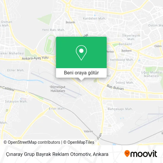Çınaray Grup Bayrak Reklam Otomotiv harita