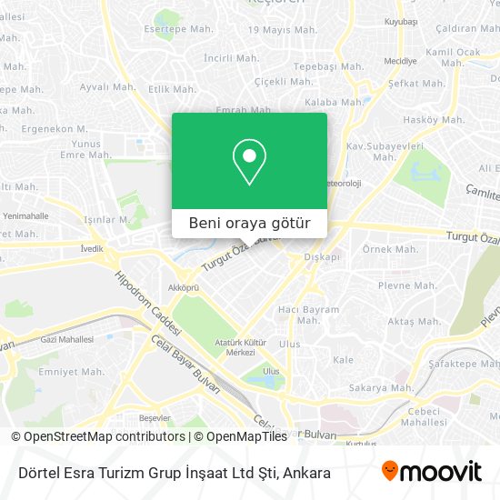 Dörtel Esra Turizm Grup İnşaat Ltd Şti harita