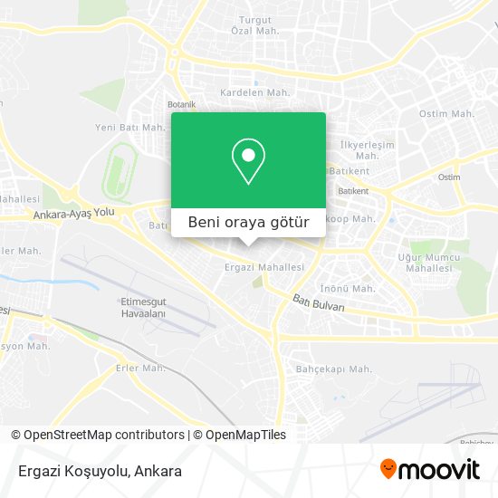Ergazi Koşuyolu harita