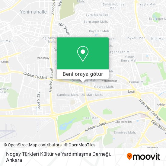 Nogay Türkleri Kültür ve Yardımlaşma Derneği harita