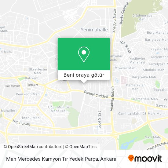 Man Mercedes Kamyon Tır Yedek Parça harita