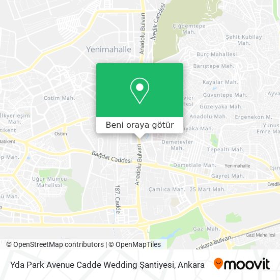 Yda Park Avenue Cadde Wedding Şantiyesi harita