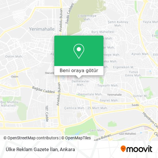 Ülke Reklam Gazete İlan harita