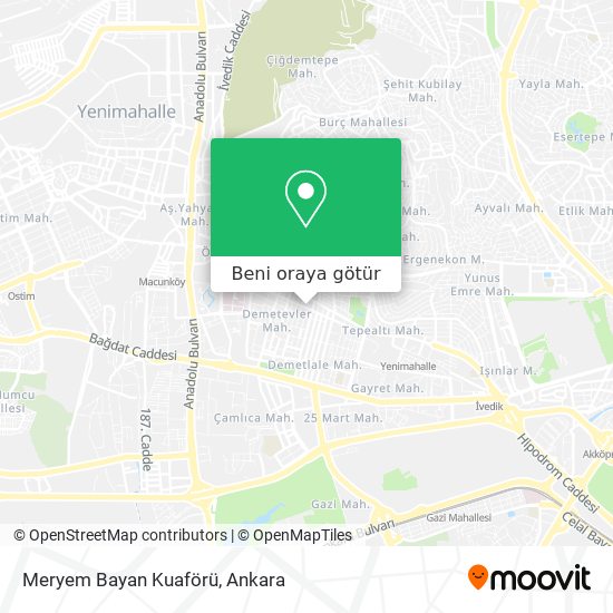 Meryem Bayan Kuaförü harita