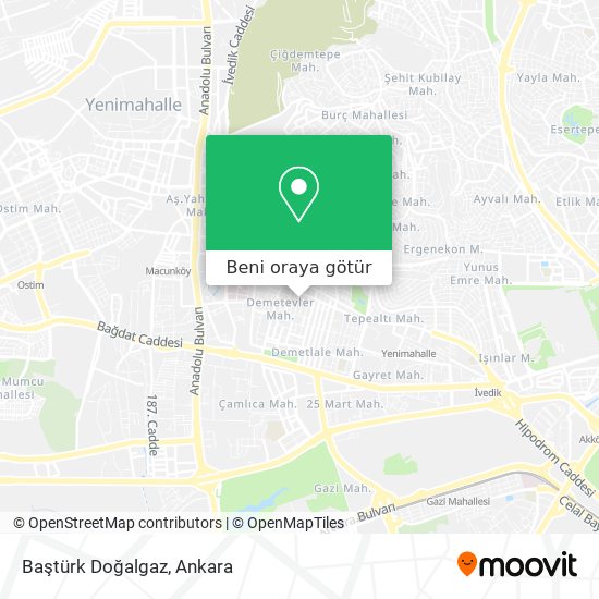Baştürk Doğalgaz harita