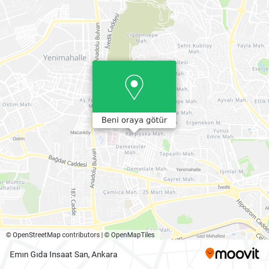 Emın Gıda Insaat San harita