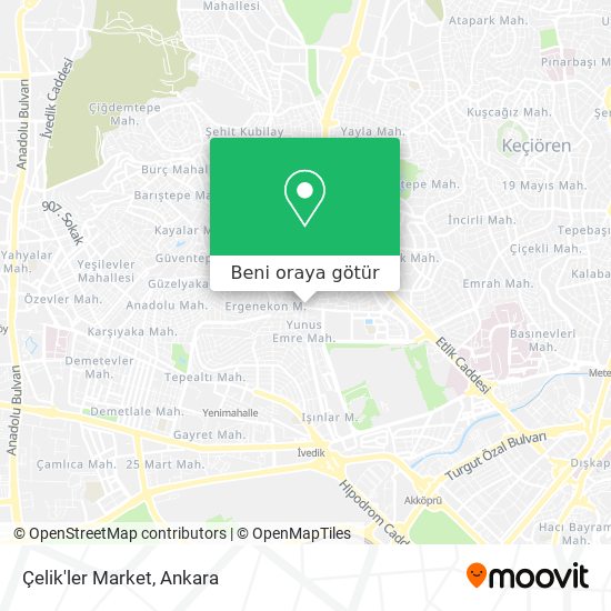 Çelik'ler Market harita