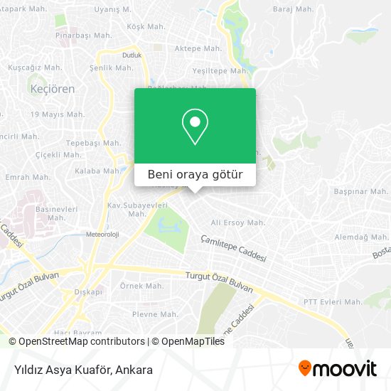 Yıldız Asya Kuaför harita