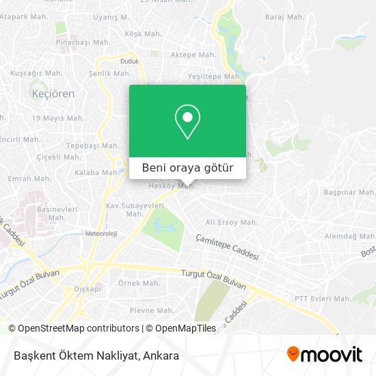 Başkent Öktem Nakliyat harita