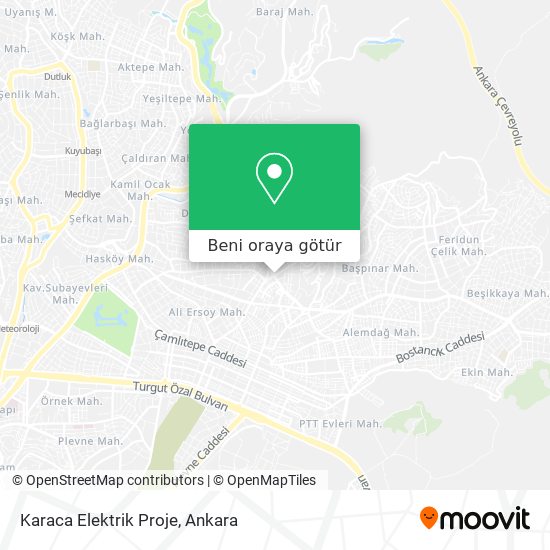 Karaca Elektrik Proje harita