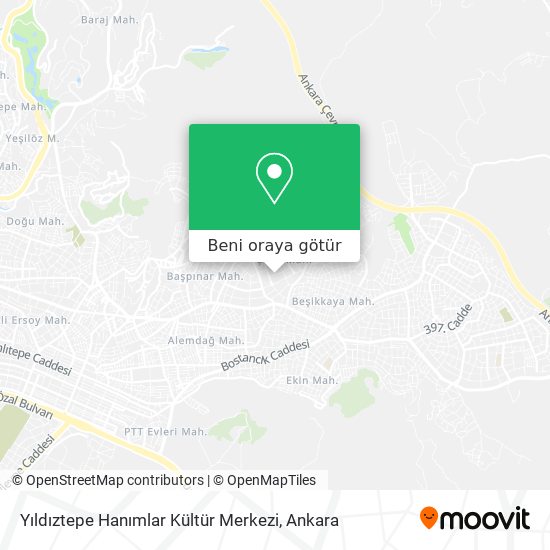 Yıldıztepe Hanımlar Kültür Merkezi harita