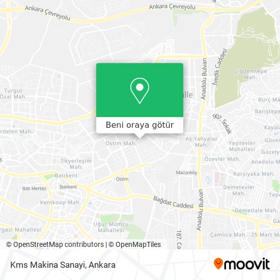 Kms Makina Sanayi harita